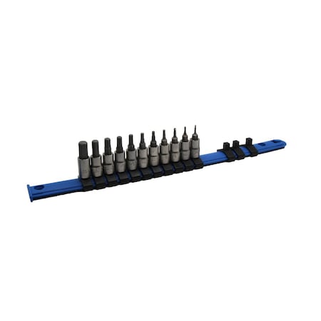 Holex Bit Socket Set, 1/4 inch Drive, 11 Pieces U63104 1/4-HEX